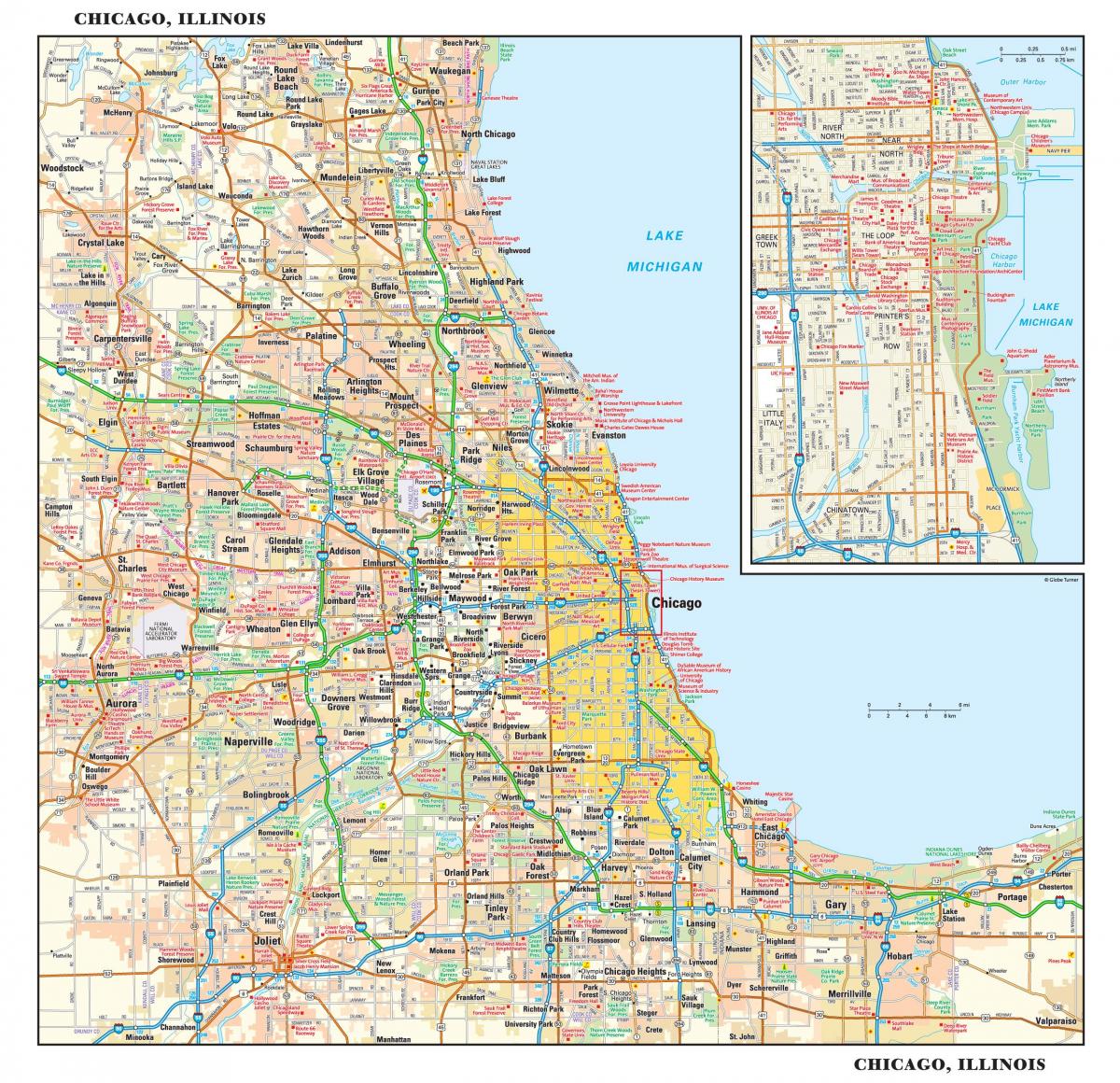 Chicago stadsplattegrond