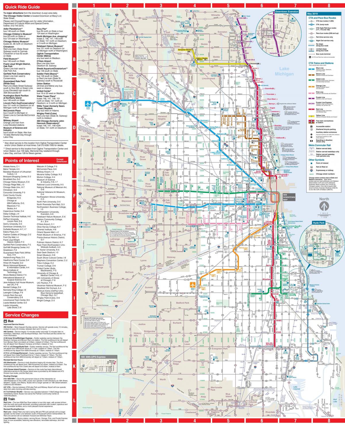 Chicago transportkaart